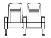 Кресло Сидней (мод.КТ2) 2-х местная секция