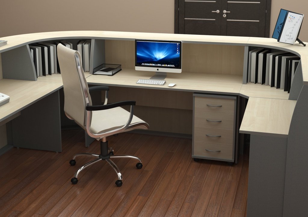 Стойка-ресепшн для офиса RIVA - вид 3